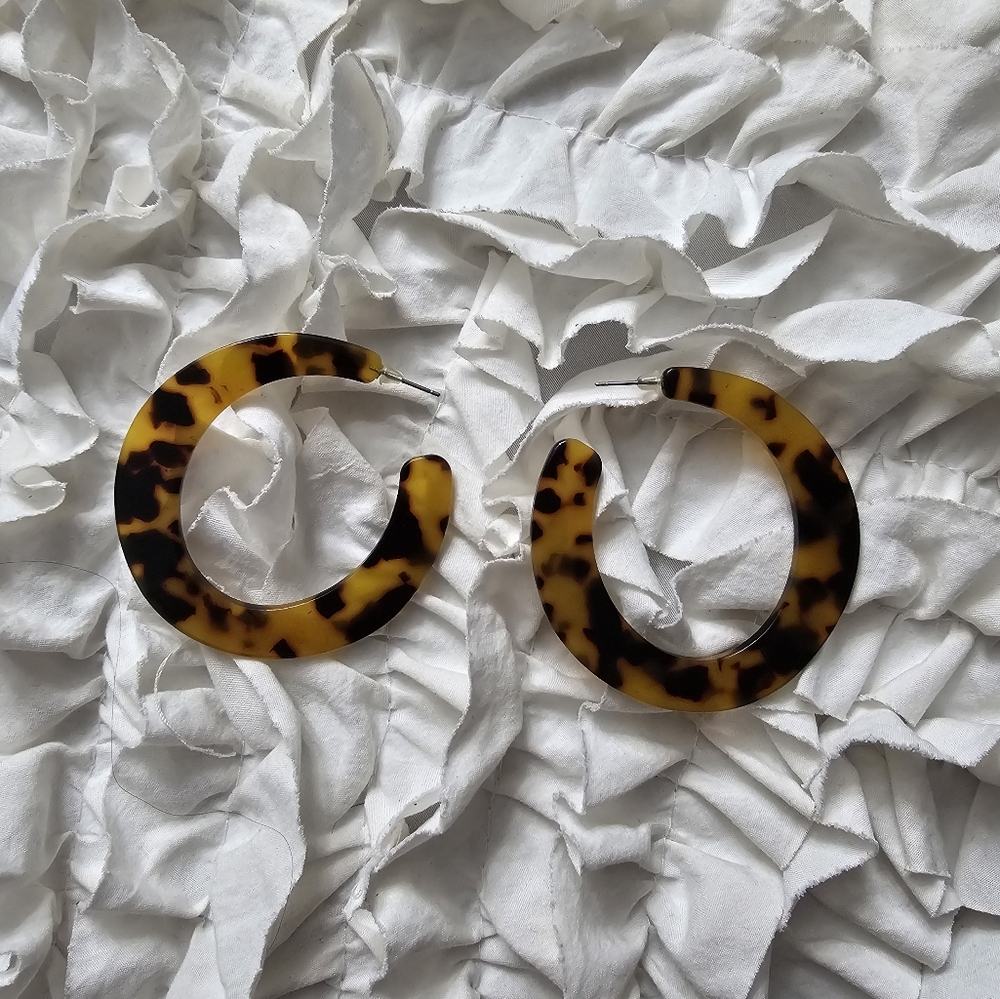 Leopard Thick hoops Earings